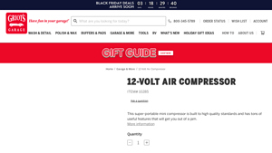 Griot's Garage - 12V Car Tire Air Compressor