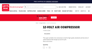 Griot's Garage - 12V Car Tire Air Compressor