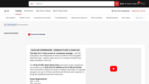 Haas - 3-in-1 Rotary-Screw Air Compressor