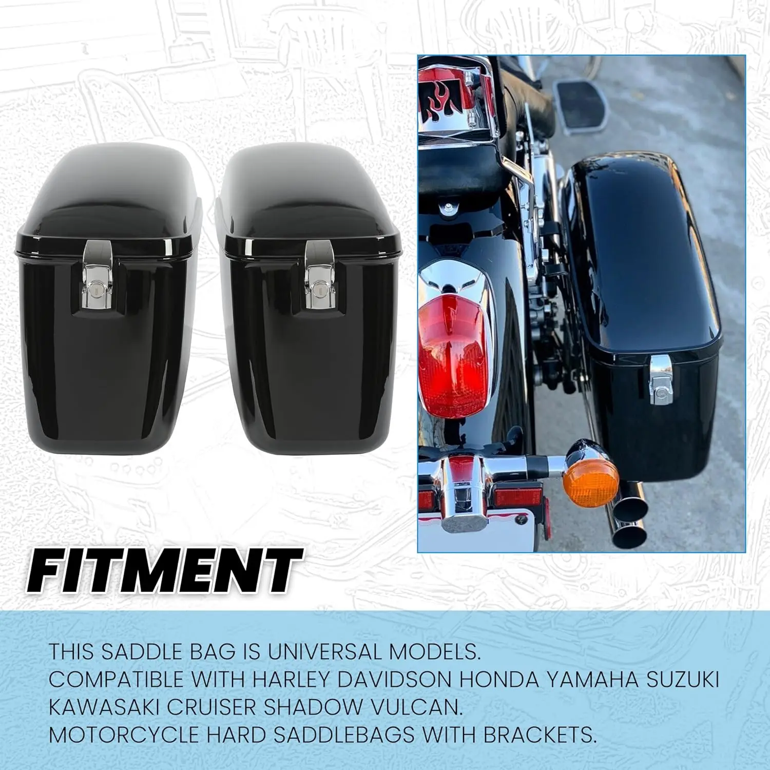 An application scenario or product detail of hard side bags for motorcycles - Image 12