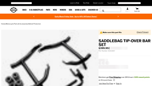 Harley-Davidson - Saddlebag Tip-Over Bar Set