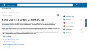 Sam's Club - Tire & Battery Center Services