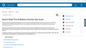 Sam's Club - Tire & Battery Services