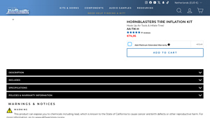 HornBlasters - 1/4 NPT Tire Inflation Kit