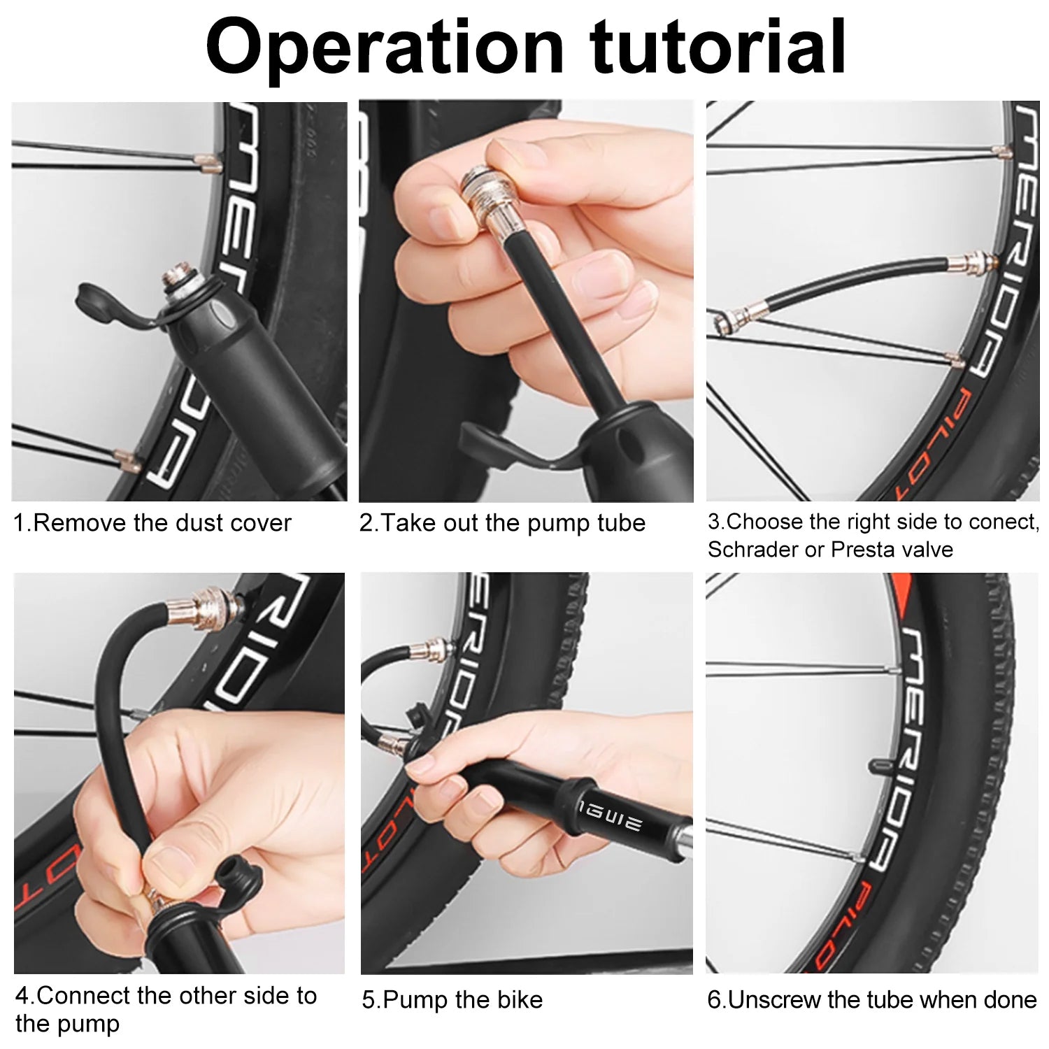 An application scenario or product detail of how to inflate a presta bike tire - Image 14