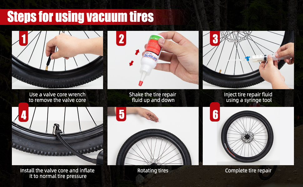 An application scenario or product detail of how to inflate a tubeless bike tire - Image 11