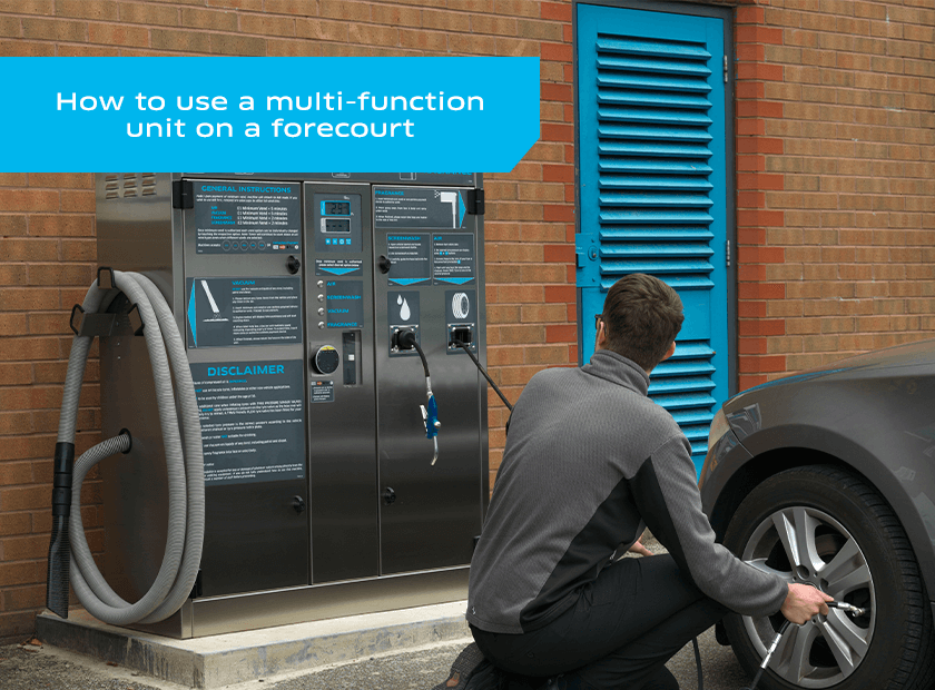 An application scenario or product detail of how to inflate tires at a gas station - Image 15