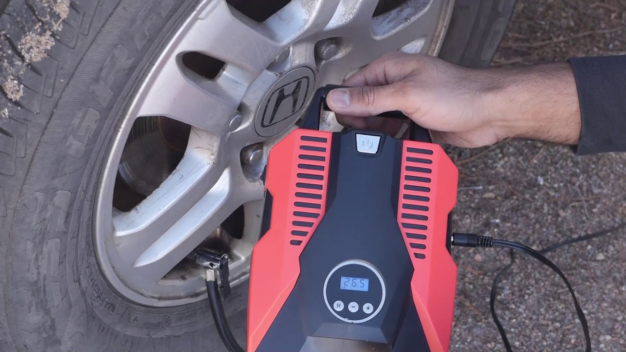 An application scenario or product detail of how to use portable tire inflator - Image 6