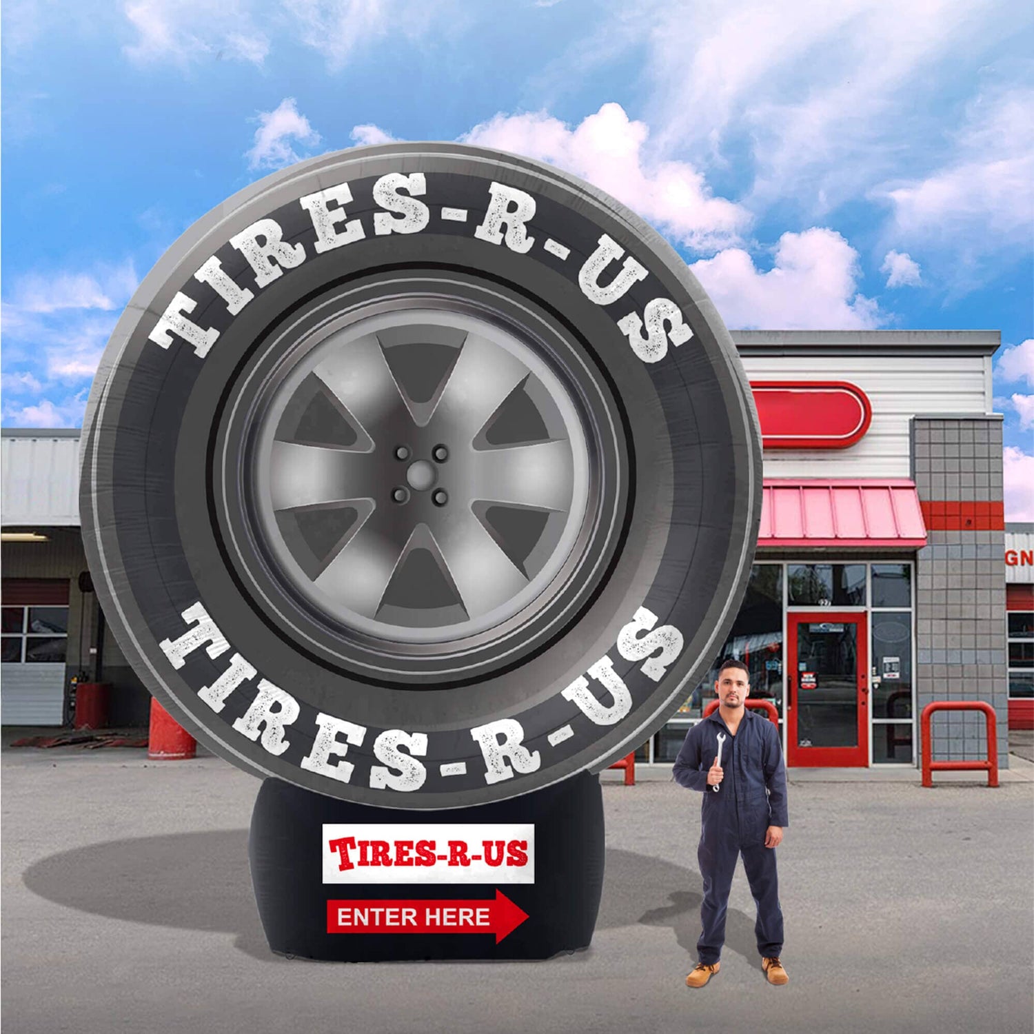 An application scenario or product detail of inflatable tire - Image 1