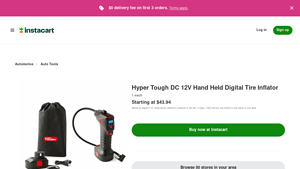 Hyper Tough - DC 12V Hand Held Digital Tire Inflator