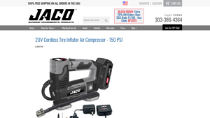 JACO - 20V Cordless Tire Inflator Air Compressor
