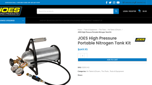 JOES - High Pressure Portable Nitrogen Tank Kit