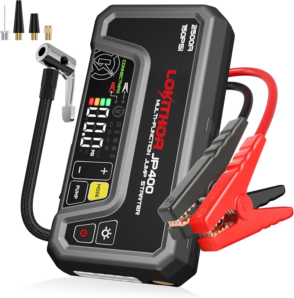 Featured image for the jump starter tire inflator guide
