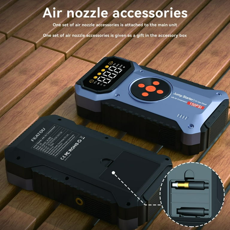 An application scenario or product detail of jump starter with tire inflator - Image 10