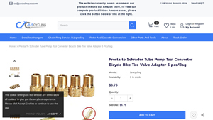 Juscycling - Presta to Schrader Valve Adapter