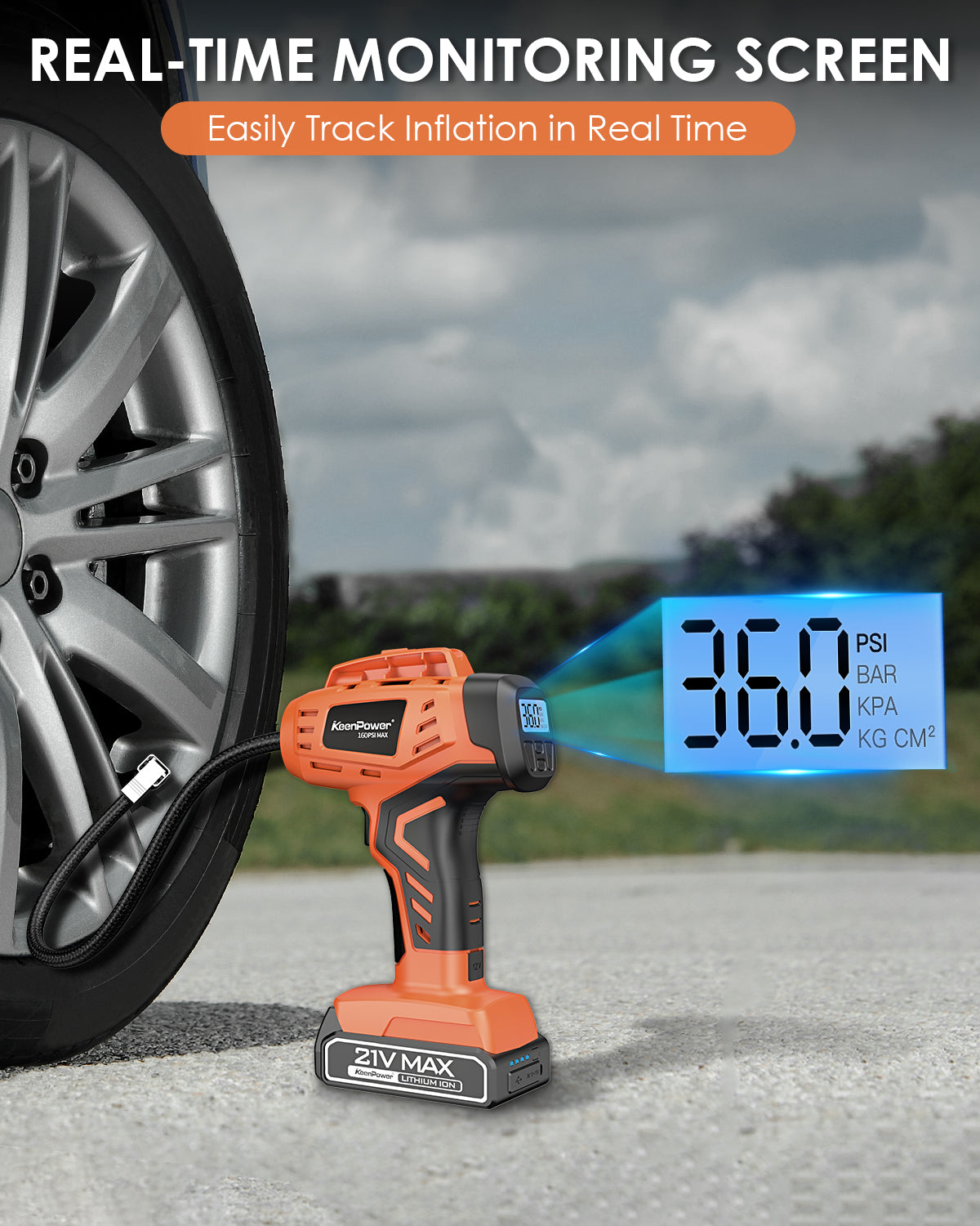 An application scenario or product detail of keen power tire inflator - Image 5