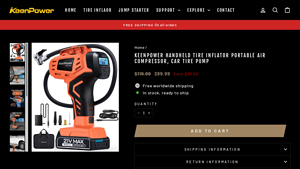 KeenPower - Handheld Tire Inflator