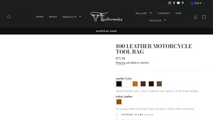 LeatherWorks Inc - 100% Leather Motorcycle Tool Bag