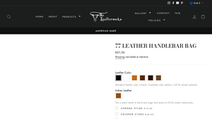 Leatherworks Inc - 77 Leather Handlebar Bag