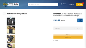 NeverGoFlat - Portable Air Compressor & Power Bank