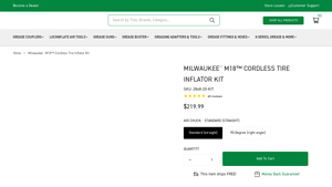 Milwaukee - M18™ Cordless Tire Inflator Kit