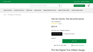 LockNLube - Pre-Set Digital Tire Inflator Gauge