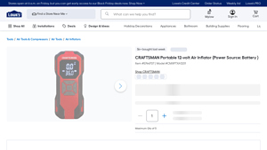 CRAFTSMAN - Cordless Mini Air Inflator