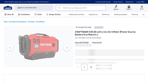 CRAFTSMAN - 120 Lithium Ion Air Inflator