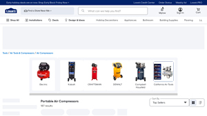 Lowe's - Portable Air Compressors