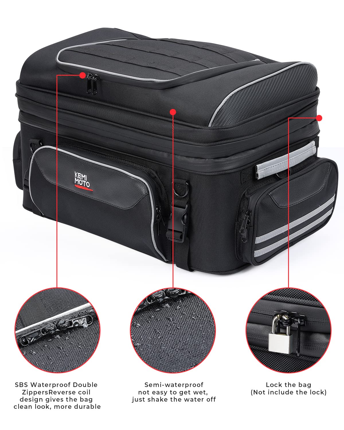 An application scenario or product detail of luggage rack bag motorcycle - Image 12