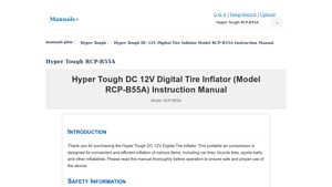 Hyper Tough - DC 12V Heavy Duty Tire Inflator