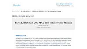 BLACK+DECKER - BDINF20C 20V Lithium Cordless Inflator