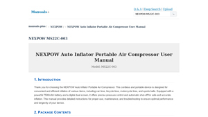NEXPOW - Auto Inflator Portable Air Compressor