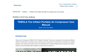 TEMOLA - TN10 Portable Tire Inflator