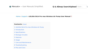 Lolssa - 5614 Pro Max Wireless Air Pump