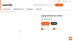 MARTINS Industries - Analog Handheld Tyre Inflator Univ'Air - MH-UA