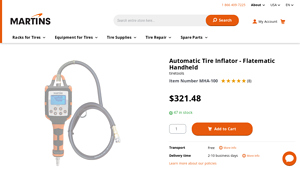 Martins Industries - Flatematic Handheld Automatic Tire Inflator