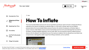 MasterCraft - Tire Inflation Recommendations