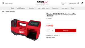 Milwaukee - M18 18V Cordless Inflator