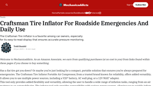 Craftsman - 20V Cordless Tire Inflator