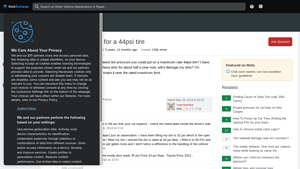Tire Pressure - Optimal Ranges