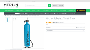Merlin Cycles - Airshot Tubeless Tyre Inflator
