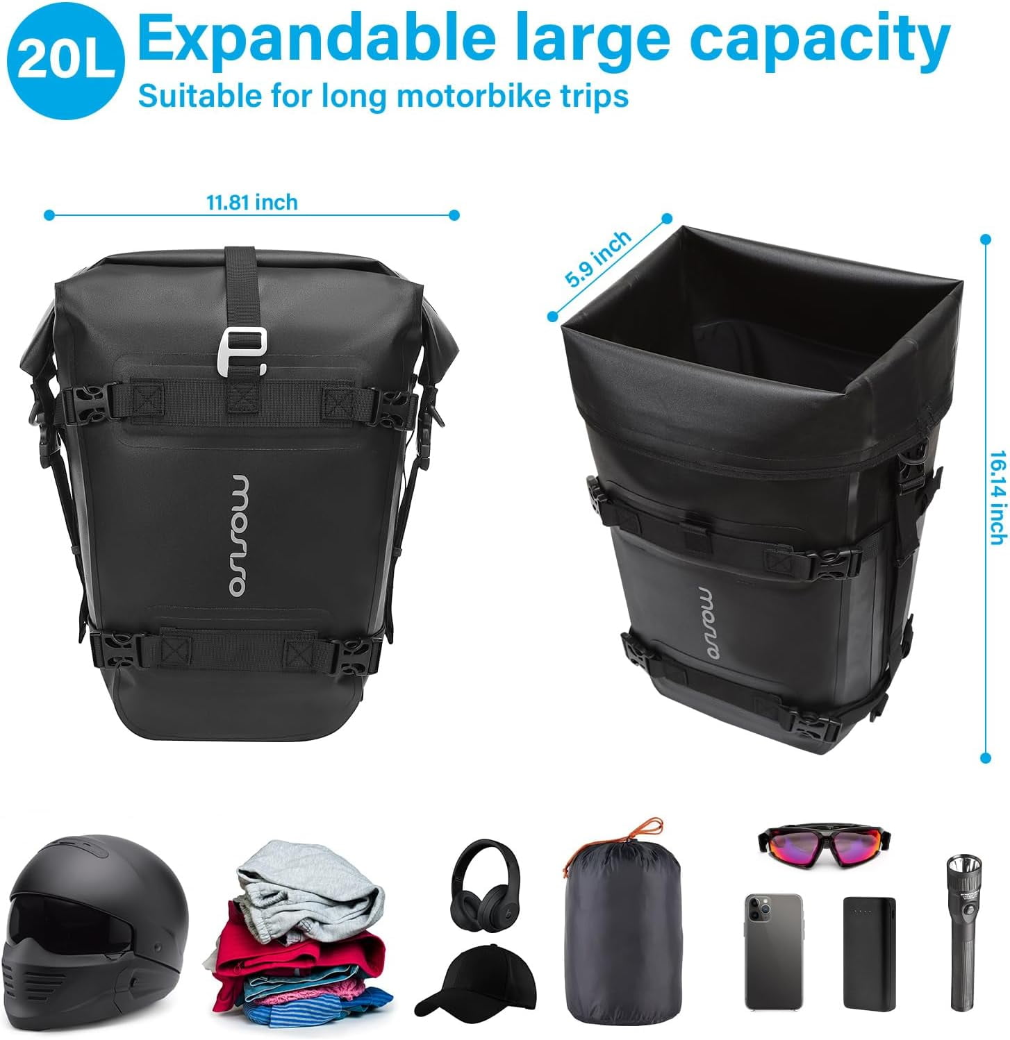 An application scenario or product detail of moto tail bag - Image 16