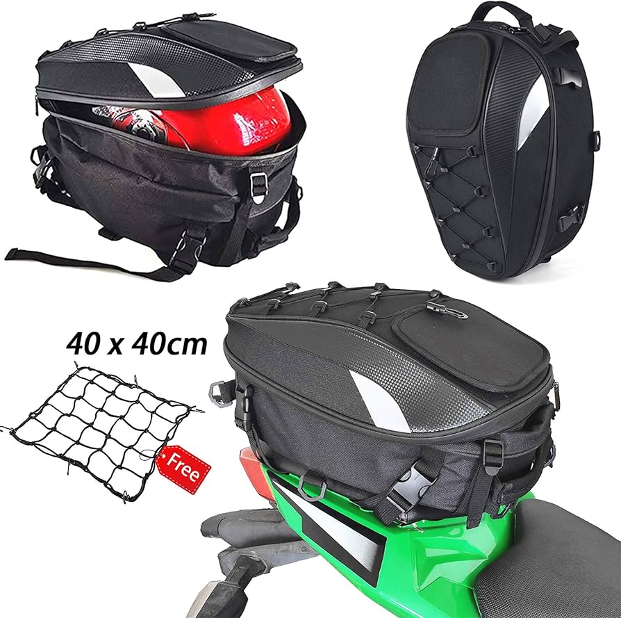 An application scenario or product detail of motorcycle seat bag - Image 1