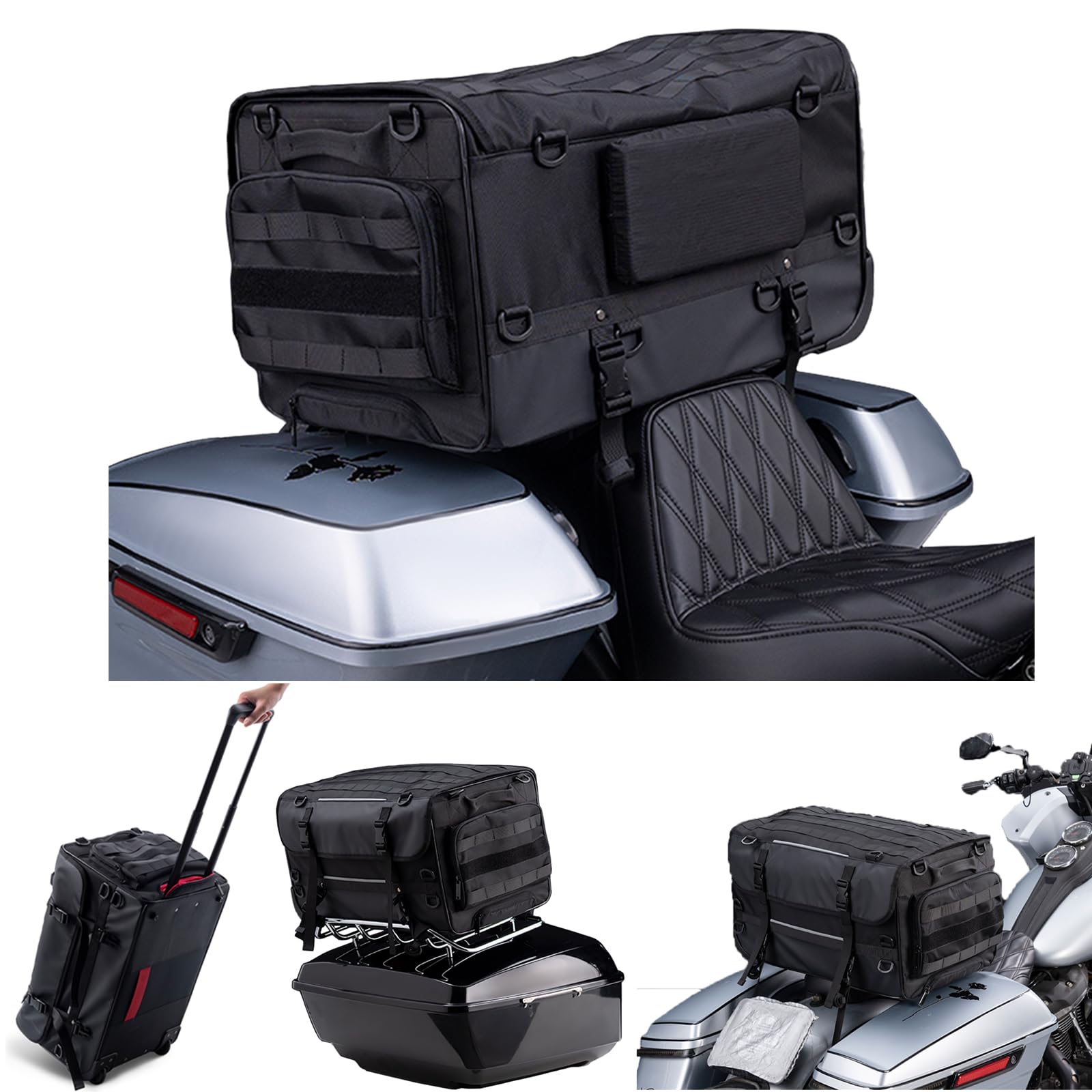 An application scenario or product detail of motorcycle seat bag luggage - Image 11
