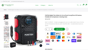 FORTEM - Digital Tire Inflator for Car