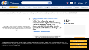 Teffim - Tire Inflator Portable Air Compressor