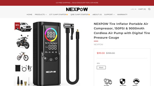NEXPOW - Portable Tire Inflator