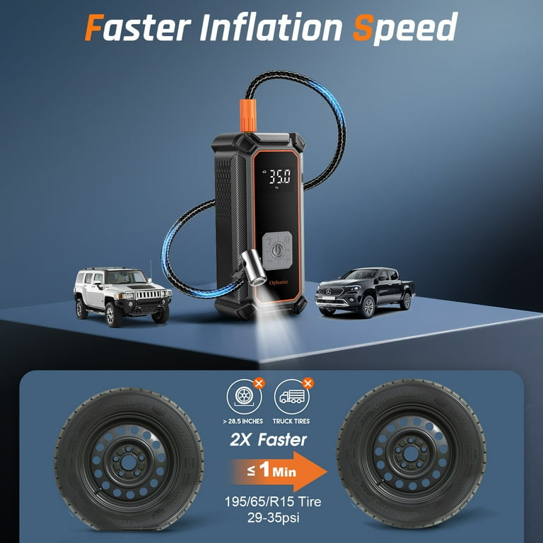 An application scenario or product detail of ophanie cordless portable tire inflator - Image 3