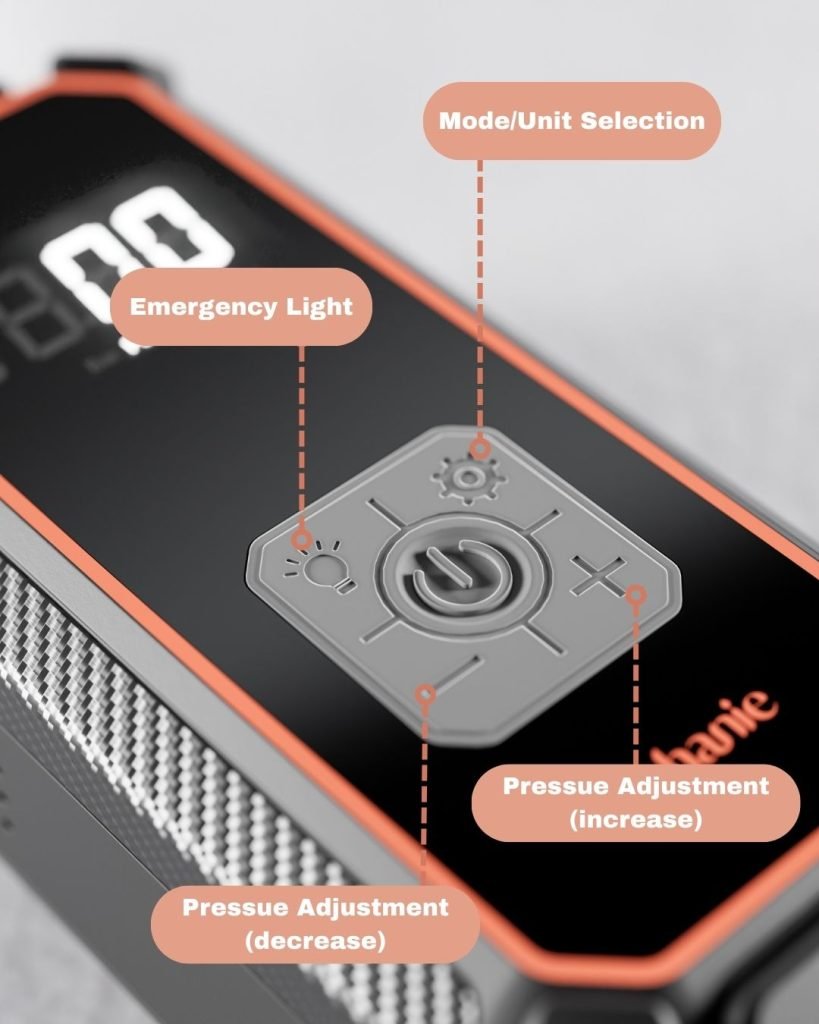 An application scenario or product detail of ophanie cordless portable tire inflator - Image 16
